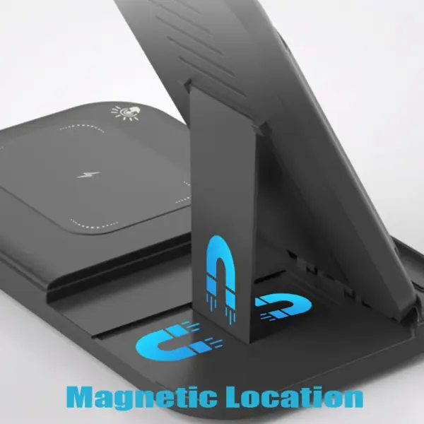 Foldable Fast Wireless Charger Bracket for iPhone Samsung Xiaomi Huawei Phone Stand for AppleWatch AirPods Pro Charging Dock - Image 6