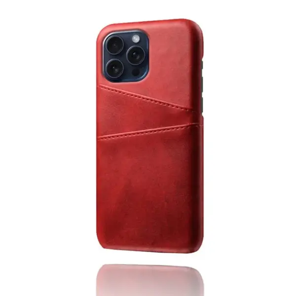 Luxury Matte Leather Phone Case for iPhone 15 14 13 12 11 Pro Max Cover Slim Wallet Card Holder Protective Shell Antidrop Bumper - Image 3
