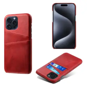 Luxury Matte Leather Phone Case for iPhone 15 14 13 12 11 Pro Max Cover Slim Wallet Card Holder Protective Shell Antidrop Bumper