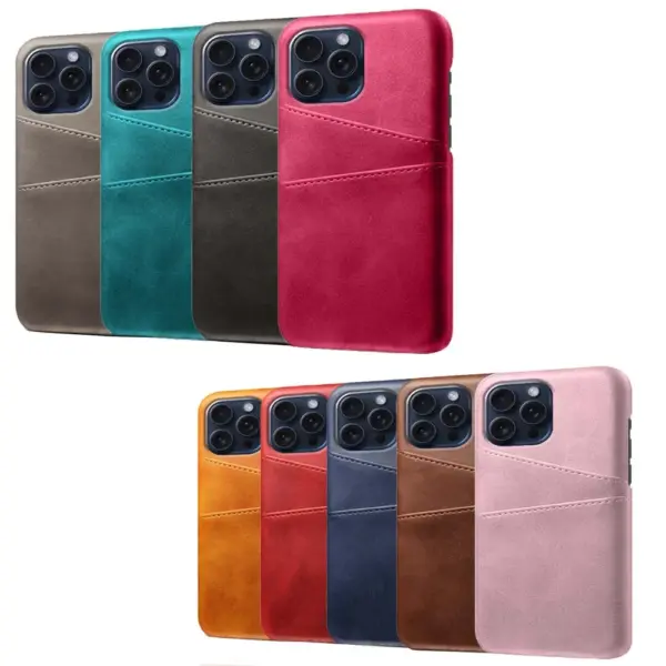 Luxury Matte Leather Phone Case for iPhone 15 14 13 12 11 Pro Max Cover Slim Wallet Card Holder Protective Shell Antidrop Bumper - Image 6