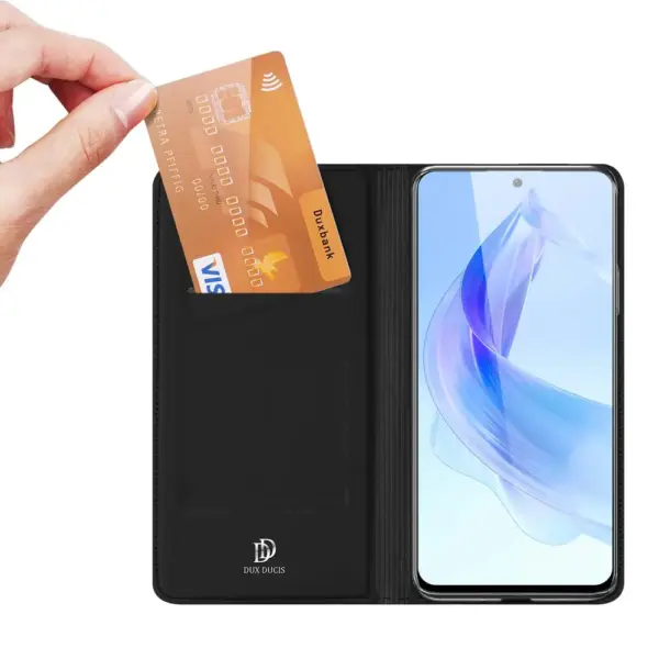 Luxury Phone Case for Honor 90 Lite Pro Cover Skinlike Leather Magnetic Flip Wallet Card Slot Pouch Foldable Stand - Image 2