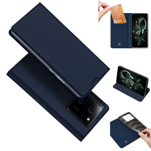 Luxury Phone Case for Xiaomi 13T 12T 13 12 Lite Pro Cover Skinlike Leather Magnetic Flip Wallet Card Slot Pouch Foldable Stand - Image 2