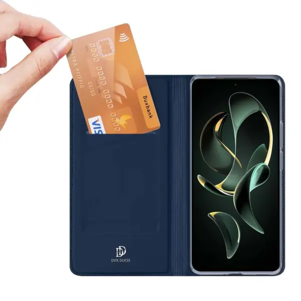 Luxury Phone Case for Xiaomi 13T 12T 13 12 Lite Pro Cover Skinlike Leather Magnetic Flip Wallet Card Slot Pouch Foldable Stand - Image 3