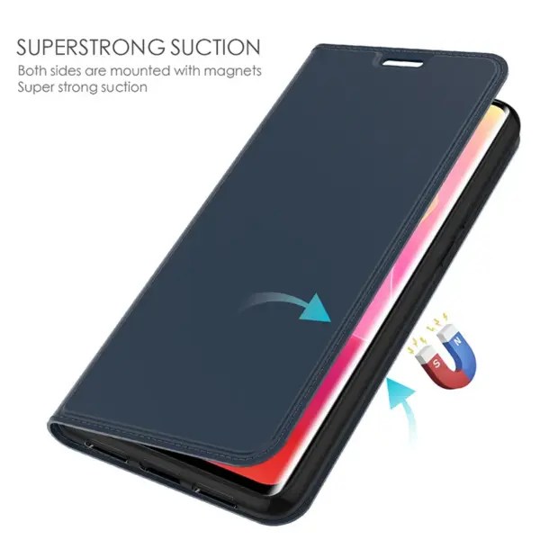 Luxury Phone Stand Case for Redmi Note 12s 12 10 9 Pro Full Coverage Skinsense PU Leather Magnetic Flip Card Slot Wallet Pouch - Image 3