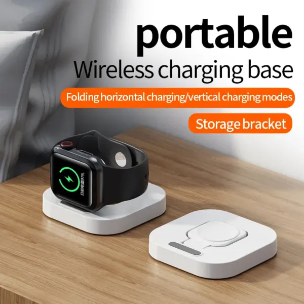 Mini Foldable Charging Dock for Apple Watch Ultra 8 7 6 5 4 3 2 1 SE Charger Stand Holder Cradle for AppleiWatch Support Bracket - Image 2