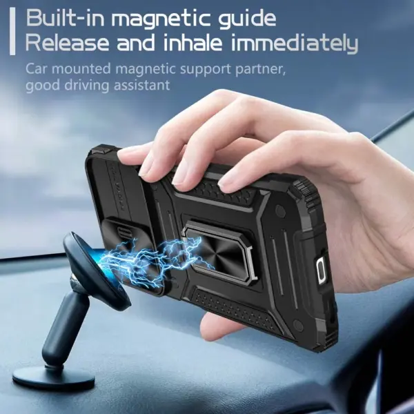 Shockproof Armor Case for Redmi Note 12 11 Pro 11s 12S Bumper Ring Stand Back Cover with Camera Protector - Image 2