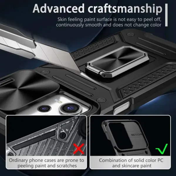 Shockproof Armor Case for Redmi Note 12 11 Pro 11s 12S Bumper Ring Stand Back Cover with Camera Protector - Image 6