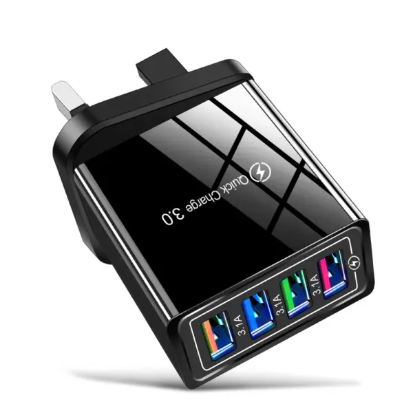 USB Charging Adapter 5V 3A 10W Colorful 4 USB Port 100V-240V USA EU UK Plug CE ROHS FCC Power Supply Converter for Phone Tablet - Image 5