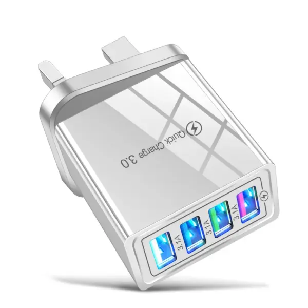 USB Charging Adapter 5V 3A 10W Colorful 4 USB Port 100V-240V USA EU UK Plug CE ROHS FCC Power Supply Converter for Phone Tablet - Image 6