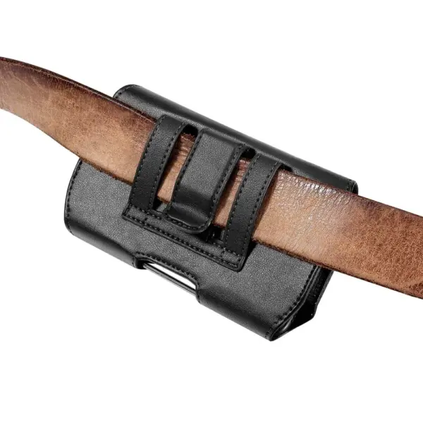 Universal Leather Case for iPhone Samsung Huawei Xiaomi Mens Waist Pack Belt Clip Bag Smaller than 7" Mobile Phone Pouch Holster - Image 2