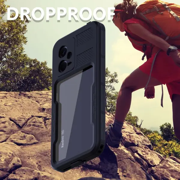 Waterproof Case for Redmi Note 12 Pro Pouch Swimming Shockproof Hard Cover with Button Full Protection Shell Capa Coque Fundas - Image 3