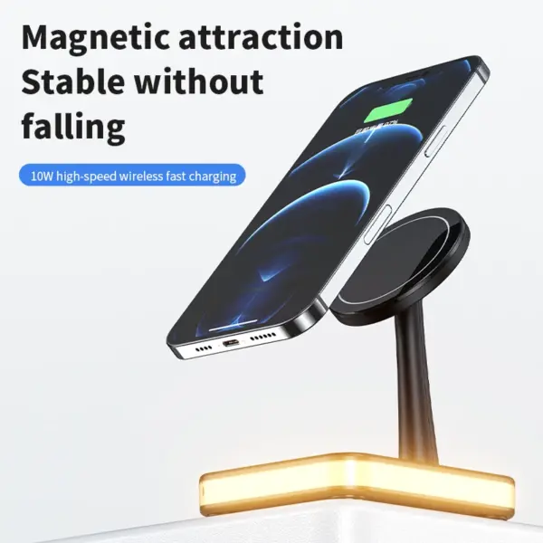 for Magsafe Magnetic Wireless Charger Bracket for iPhone for AirPods Pro Stand Holder Wired Charging Dock Base for Android Phone - Image 2