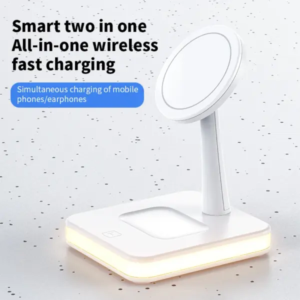 for Magsafe Magnetic Wireless Charger Bracket for iPhone for AirPods Pro Stand Holder Wired Charging Dock Base for Android Phone - Image 5