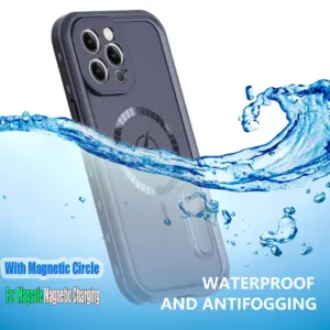 for Magsafe Magnetic Wireless Charger Cases for iPhone 14 Plus 13 12 Pro Max Cover Waterproof Pouch Foldable Stand Holder Bumper