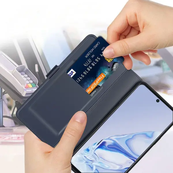 for Redmi A2 13C Case Luxury Skinsense PU Leather Cover Magnetic Buckle Flip Full Coverage with Card Slot Pouch Foldable Holder - Image 3