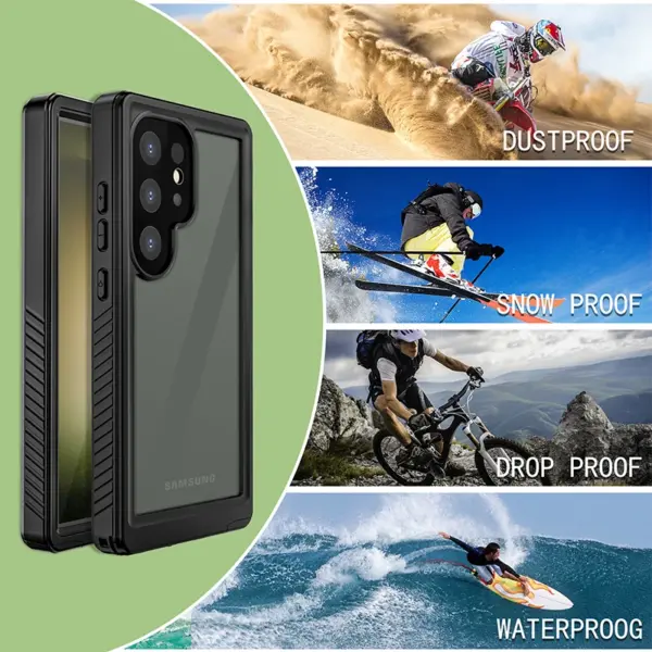 for Samsung S24 Ultra Plus Waterproof Phone Cases Transparent Swimming Outdoor Snowproof Shockproof Cover Full Protection Bumper - Image 2
