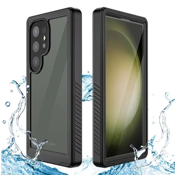 for Samsung S24 Ultra Plus Waterproof Phone Cases Transparent Swimming Outdoor Snowproof Shockproof Cover Full Protection Bumper