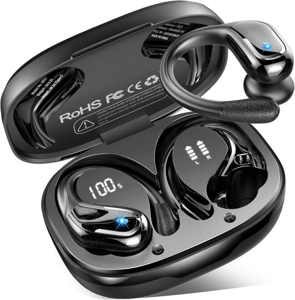 Wireless Earbuds Sport, Bluetooth 5.4 Headphones 2025 Bluetooth Earbuds with 75Hrs Stereo