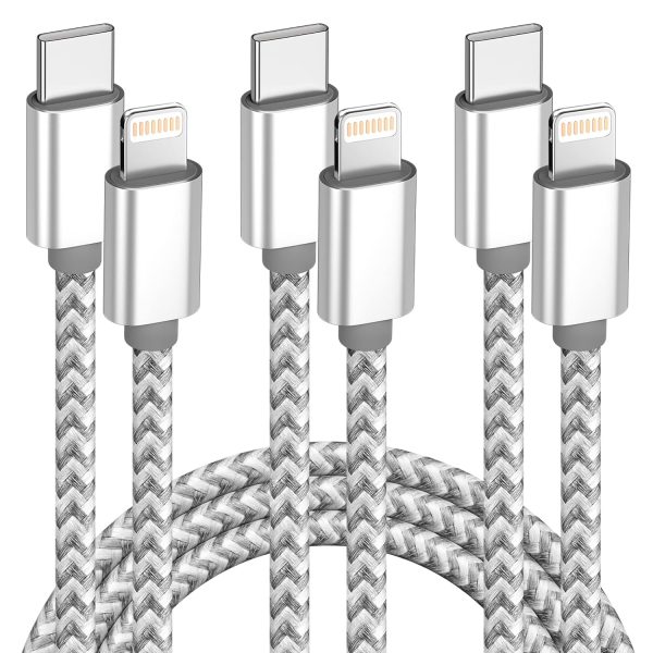 USB C to Lightning Cable 3Pack 6 FT Apple MFi Certified